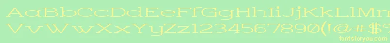 CharringtonSuperwide Font – Yellow Fonts on Green Background