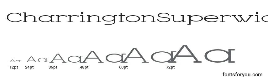 CharringtonSuperwide Font Sizes