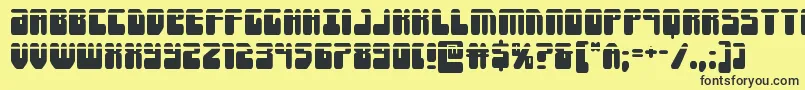 Forcemajeurelaser Font – Black Fonts on Yellow Background