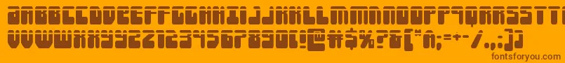 Forcemajeurelaser Font – Brown Fonts on Orange Background