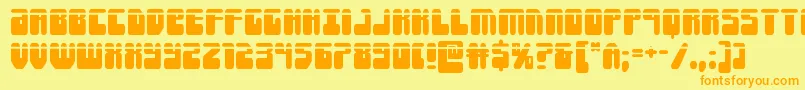 Forcemajeurelaser Font – Orange Fonts on Yellow Background