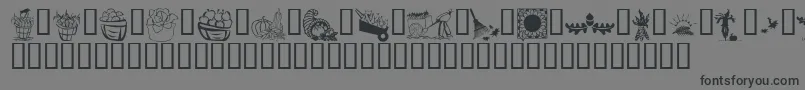 LcrAutumnHarvestDings Font – Black Fonts on Gray Background