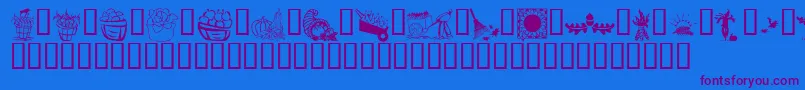 More about LcrAutumnHarvestDings Font LcrAutumnHarvestDings Font – Purple Fonts on Blue Background