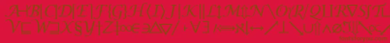 Machadomathsymbolssk Font – Brown Fonts on Red Background