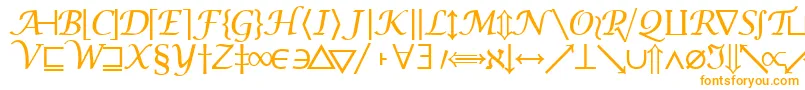 Machadomathsymbolssk-Schriftart – Orangefarbene Schriften