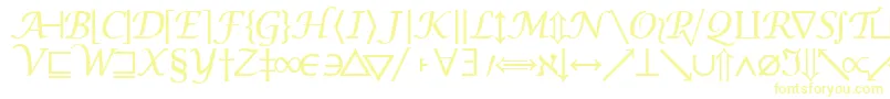 Machadomathsymbolssk-fontti – keltaiset fontit