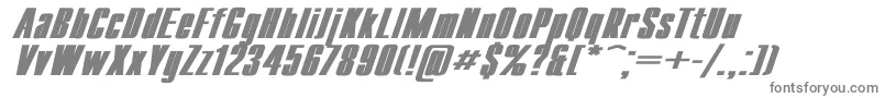 CompactWdBoldItalic-fontti – harmaat kirjasimet valkoisella taustalla