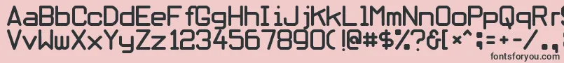 フォントObliviou – ピンクの背景に黒い文字