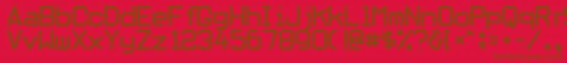 Obliviou Font – Brown Fonts on Red Background