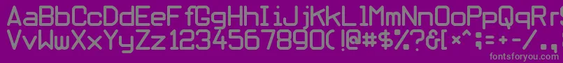 フォントObliviou – 紫の背景に灰色の文字