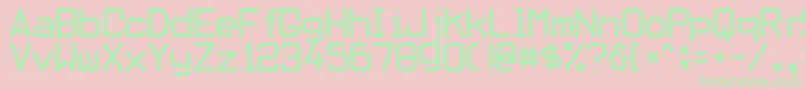 Obliviou Font – Green Fonts on Pink Background