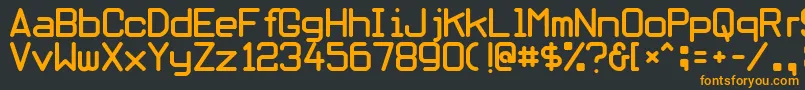 フォントObliviou – 黒い背景にオレンジの文字