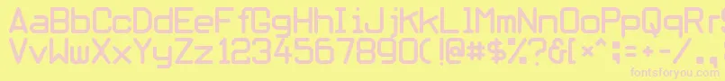 Obliviou Font – Pink Fonts on Yellow Background