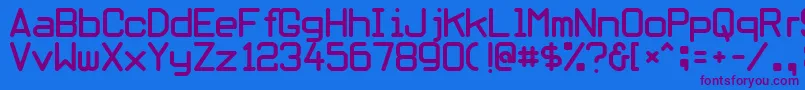 Obliviou-Schriftart – Violette Schriften auf blauem Hintergrund