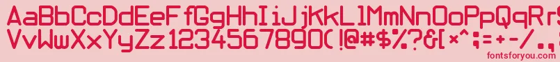 Obliviou Font – Red Fonts on Pink Background