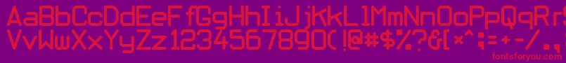 フォントObliviou – 紫の背景に赤い文字