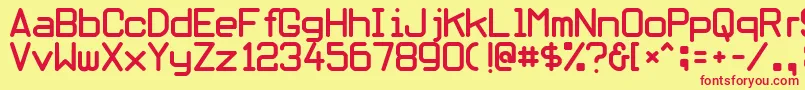 Obliviou Font – Red Fonts on Yellow Background