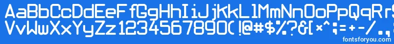 フォントObliviou – 青い背景に白い文字