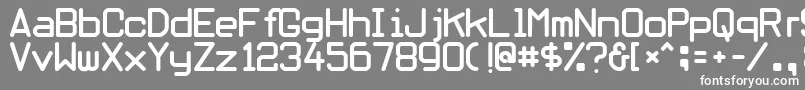 フォントObliviou – 灰色の背景に白い文字