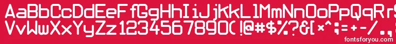 Obliviou Font – White Fonts on Red Background