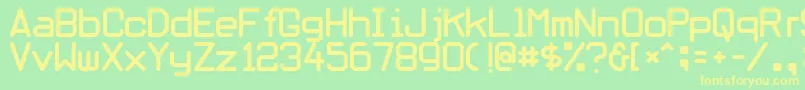 Obliviou Font – Yellow Fonts on Green Background