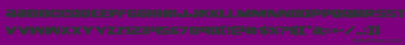 Шрифт Righthandlukeexpand – чёрные шрифты на фиолетовом фоне