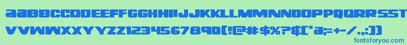 Righthandlukeexpand Font – Blue Fonts on Green Background