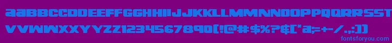 Шрифт Righthandlukeexpand – синие шрифты на фиолетовом фоне