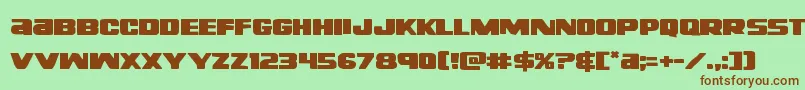 Righthandlukeexpand Font – Brown Fonts on Green Background