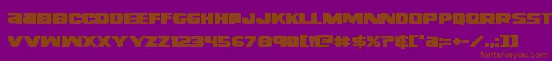 Righthandlukeexpand-Schriftart – Braune Schriften auf violettem Hintergrund
