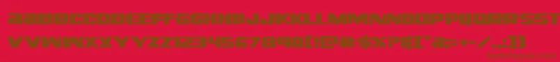 Righthandlukeexpand Font – Brown Fonts on Red Background