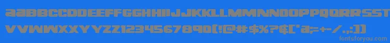 Righthandlukeexpand Font – Gray Fonts on Blue Background