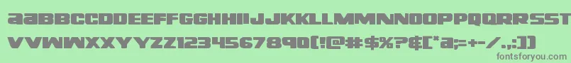 フォントRighthandlukeexpand – 緑の背景に灰色の文字