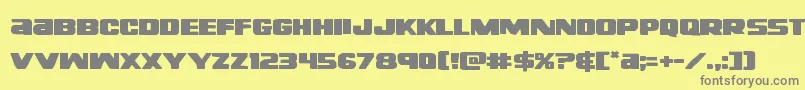 Righthandlukeexpand Font – Gray Fonts on Yellow Background