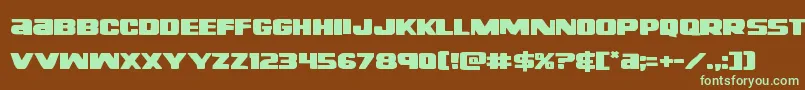 Righthandlukeexpand Font – Green Fonts on Brown Background