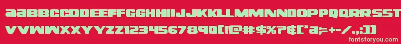 Righthandlukeexpand Font – Green Fonts on Red Background
