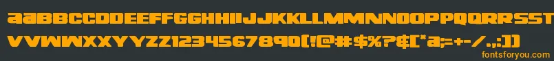 Righthandlukeexpand Font – Orange Fonts on Black Background