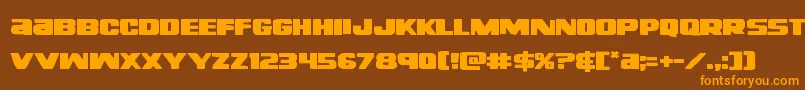 Righthandlukeexpand Font – Orange Fonts on Brown Background