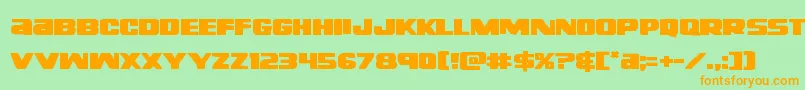 Righthandlukeexpand Font – Orange Fonts on Green Background