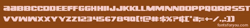 Righthandlukeexpand Font – Pink Fonts on Brown Background