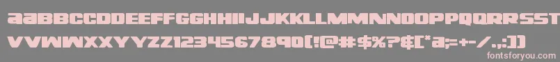 フォントRighthandlukeexpand – 灰色の背景にピンクのフォント