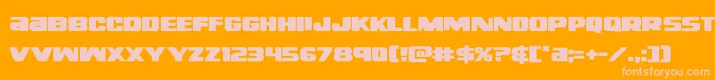 Righthandlukeexpand Font – Pink Fonts on Orange Background