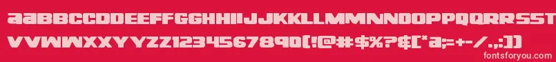 Righthandlukeexpand Font – Pink Fonts on Red Background