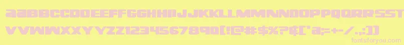 Righthandlukeexpand Font – Pink Fonts on Yellow Background