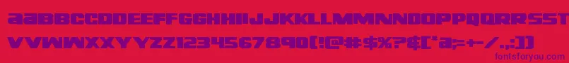 Righthandlukeexpand Font – Purple Fonts on Red Background