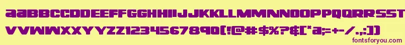 Righthandlukeexpand Font – Purple Fonts on Yellow Background