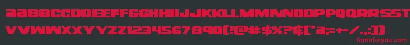 Righthandlukeexpand Font – Red Fonts on Black Background