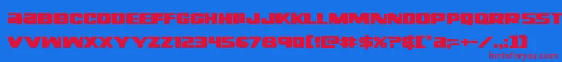 Fonte Righthandlukeexpand – fontes vermelhas em um fundo azul