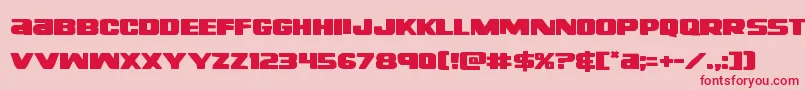 Righthandlukeexpand Font – Red Fonts on Pink Background