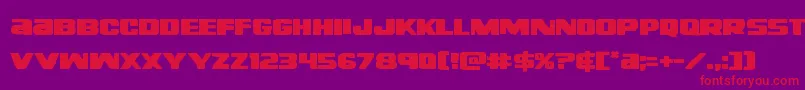 Righthandlukeexpand Font – Red Fonts on Purple Background